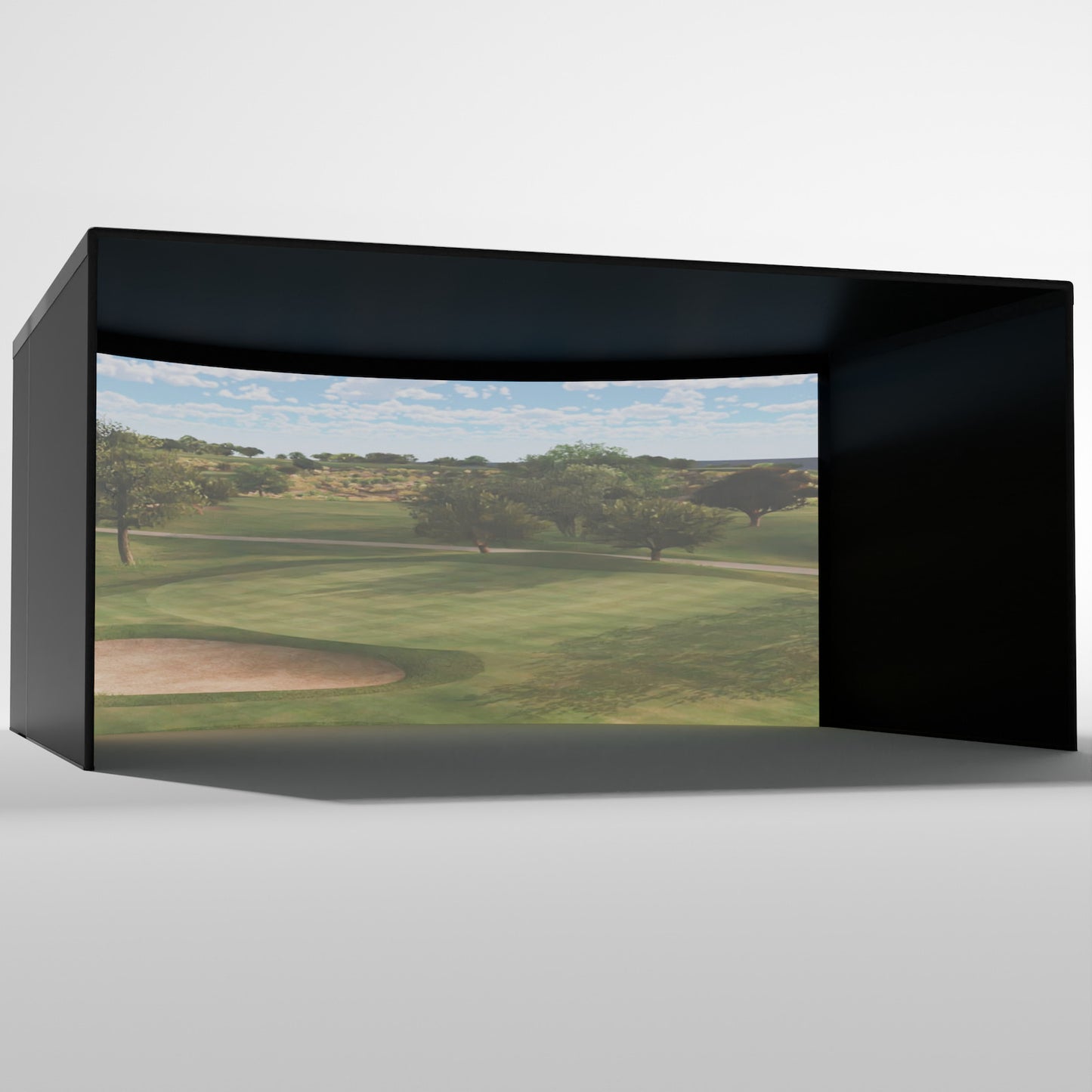 Carl's Place Curved Golf Simulator Enclosure Kit
