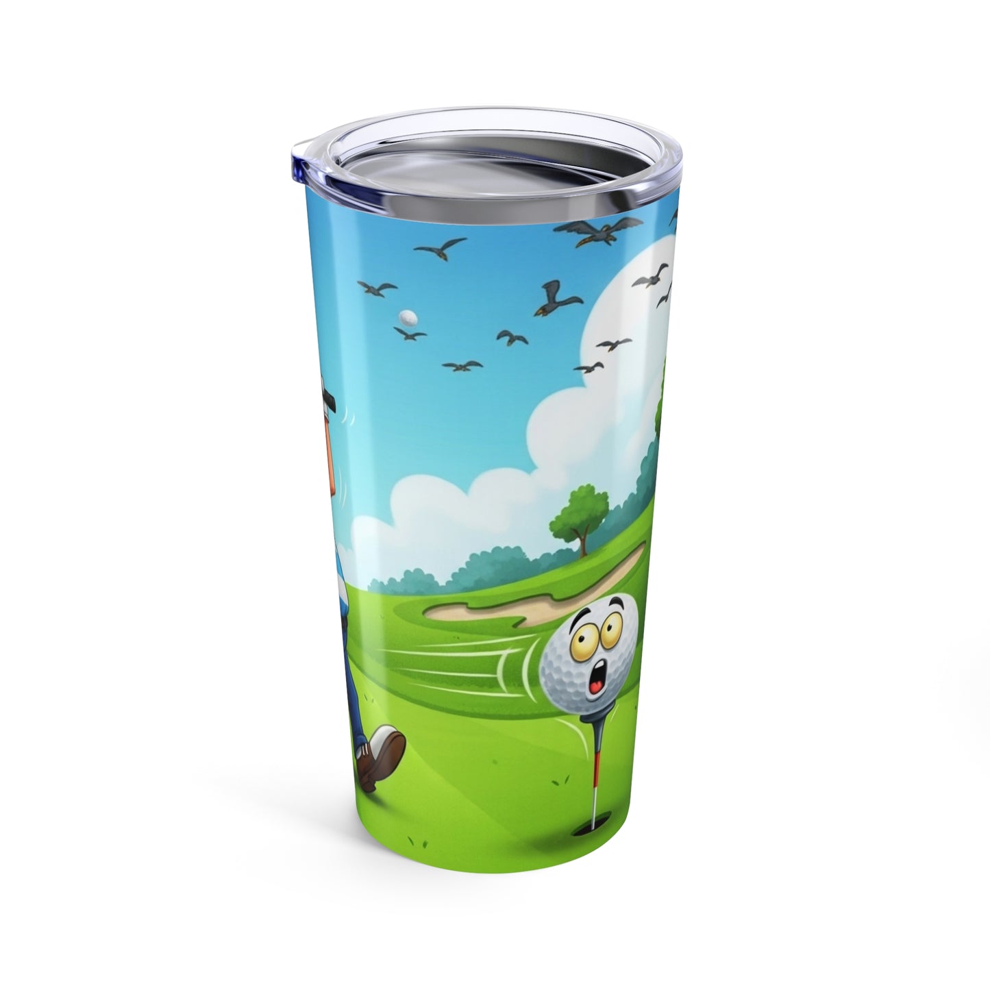 Cartoon 20 oz Tumbler - Swing & Miss