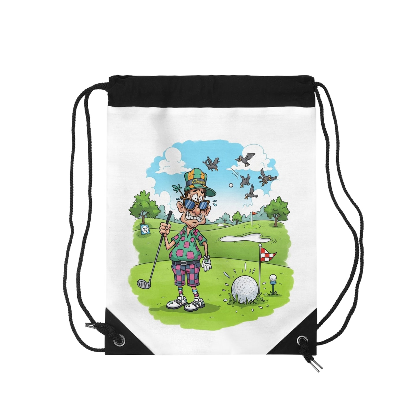 Greater Golf House Drawstring Bag