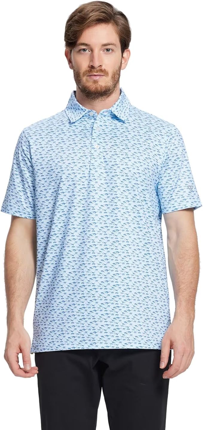 Rich Collection - Blue Dinosaur Golf Polo