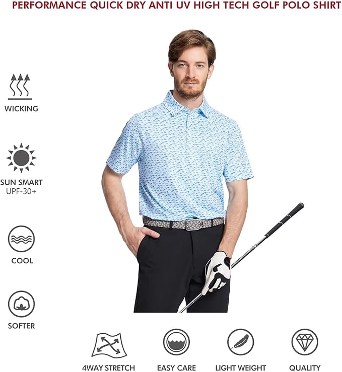 Rich Collection - Blue Dinosaur Golf Polo