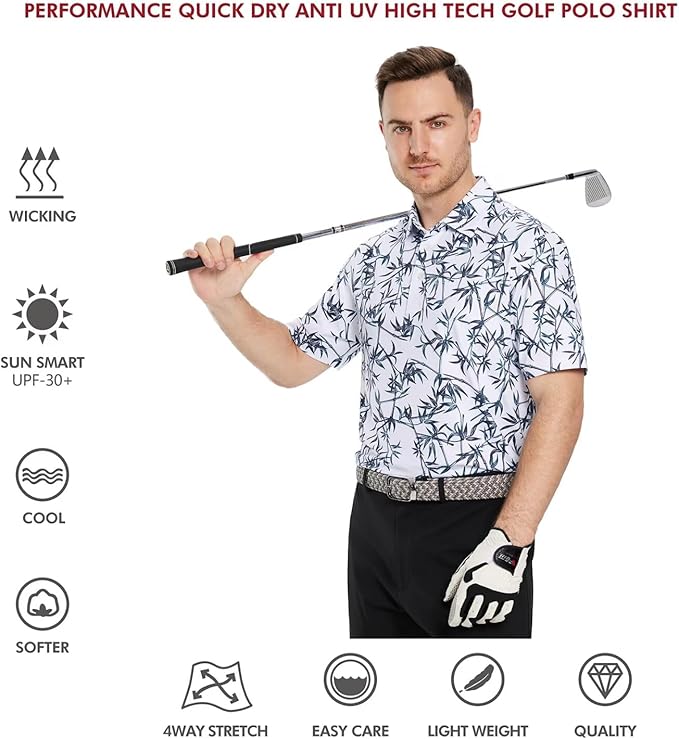Rich Collection - Blue Plants Golf Polo