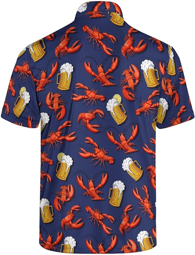Crawfish Beer Golf Polo - Ayunix