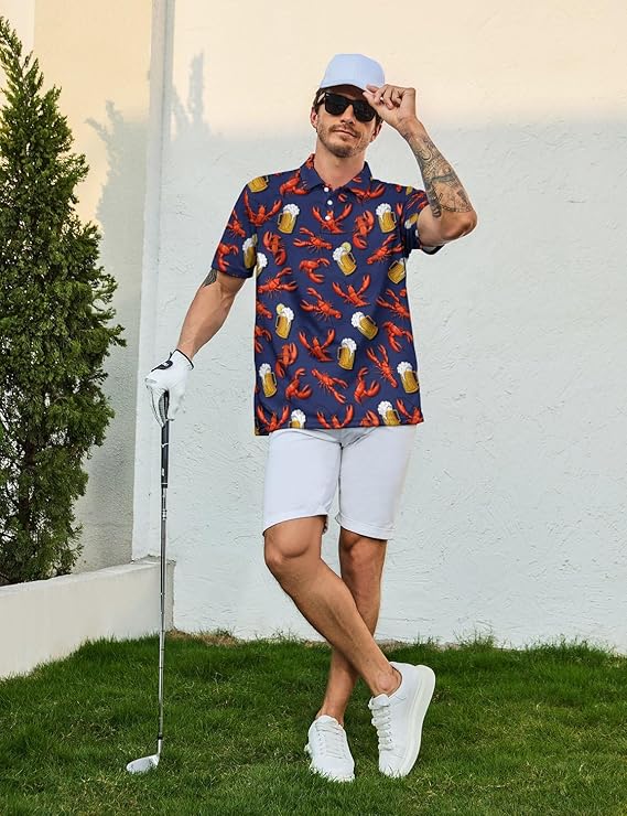 Crawfish Beer Golf Polo - Ayunix
