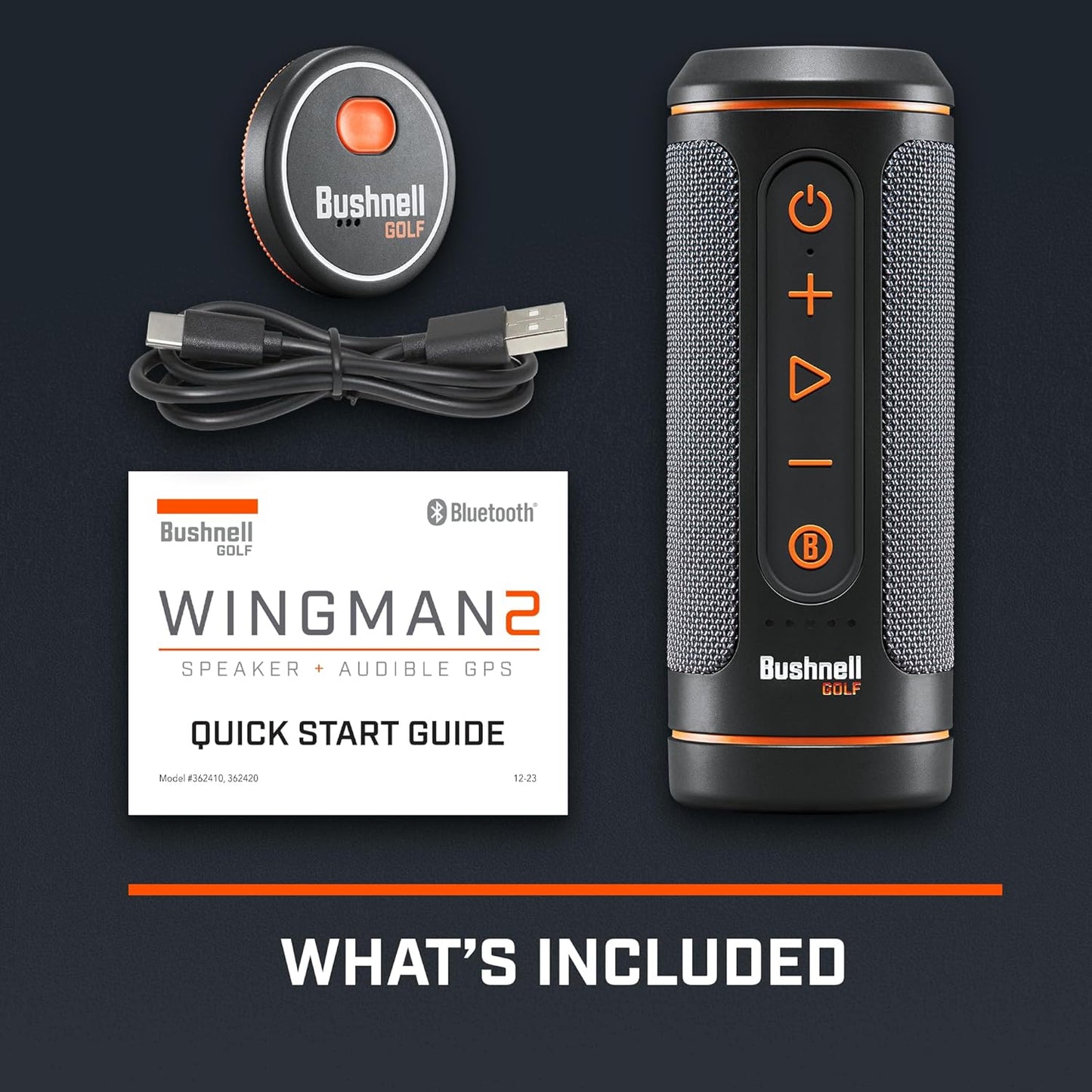 Bushnell Golf Wingman 2 Golf Speaker with Audible GPS Distances