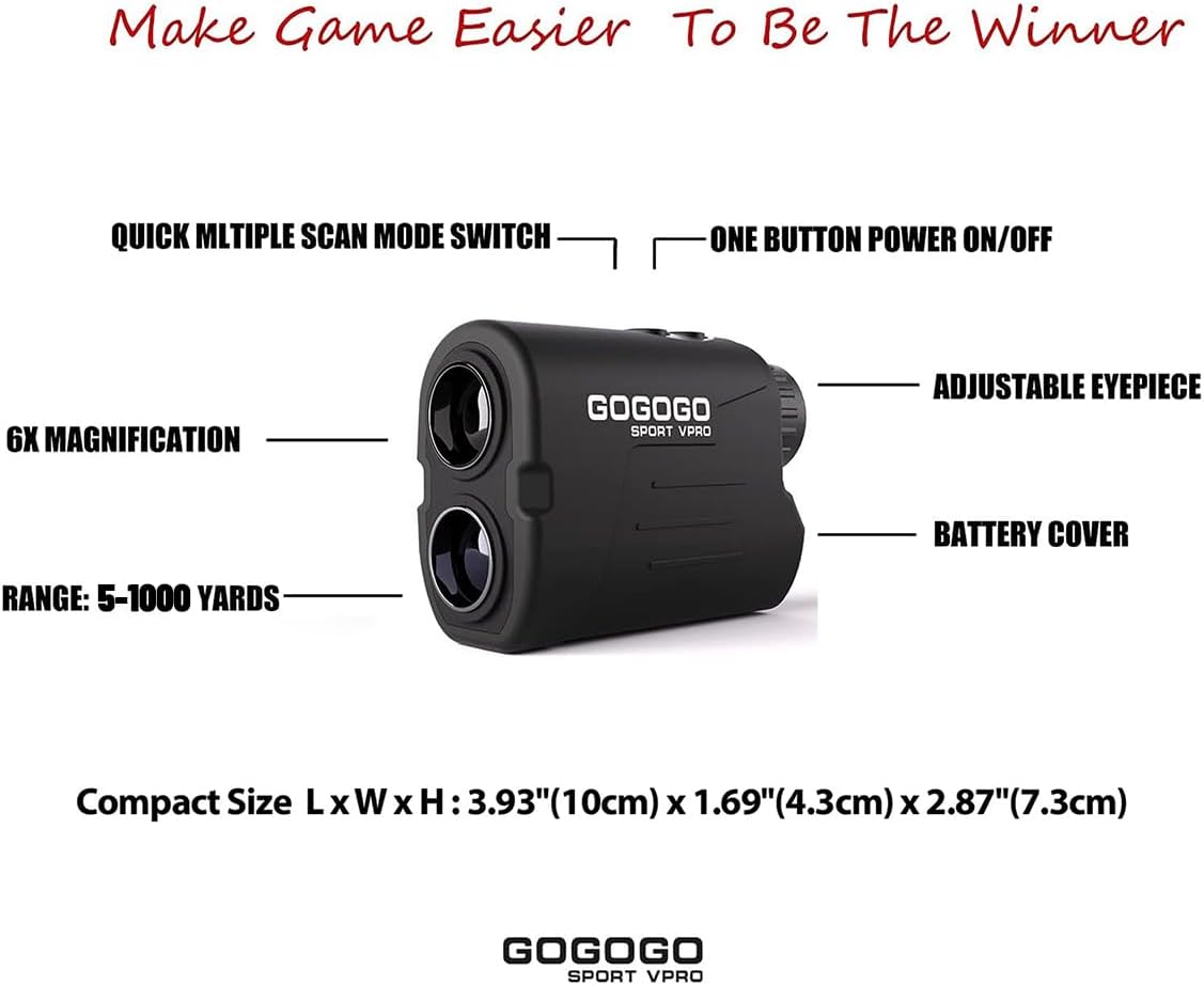 GOGOGO SPORT Vpro GS03 Laser Golf/Hunting Rangefinder