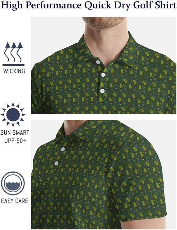 Frog Golfer Golf Polo - Ayunix