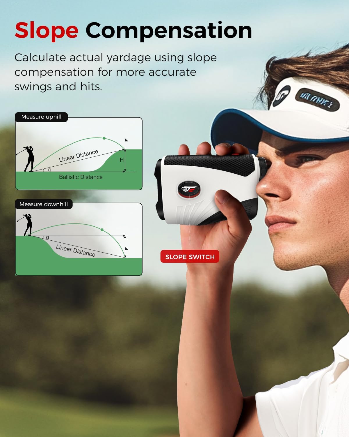 FVTGA Laser Golf Rangefinder with Slope