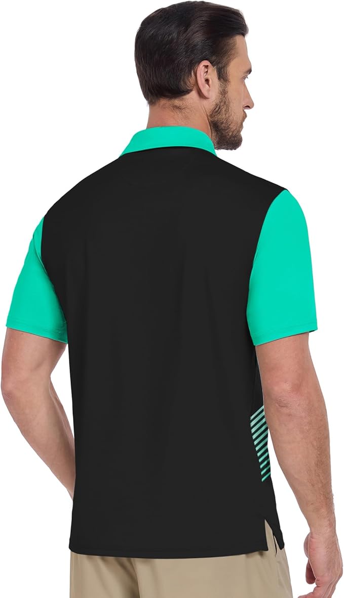 ZITY - Performance Polo, Line Pattern Green