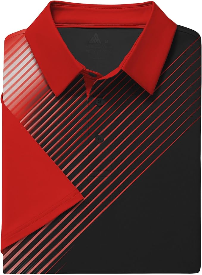 ZITY - Performance Polo, Line Pattern Red