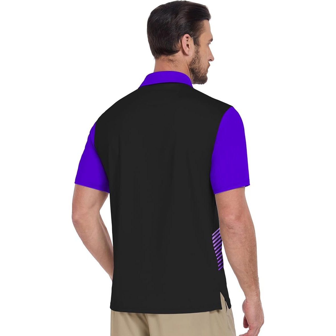 ZITY - Performance Polo, Line Pattern Purple