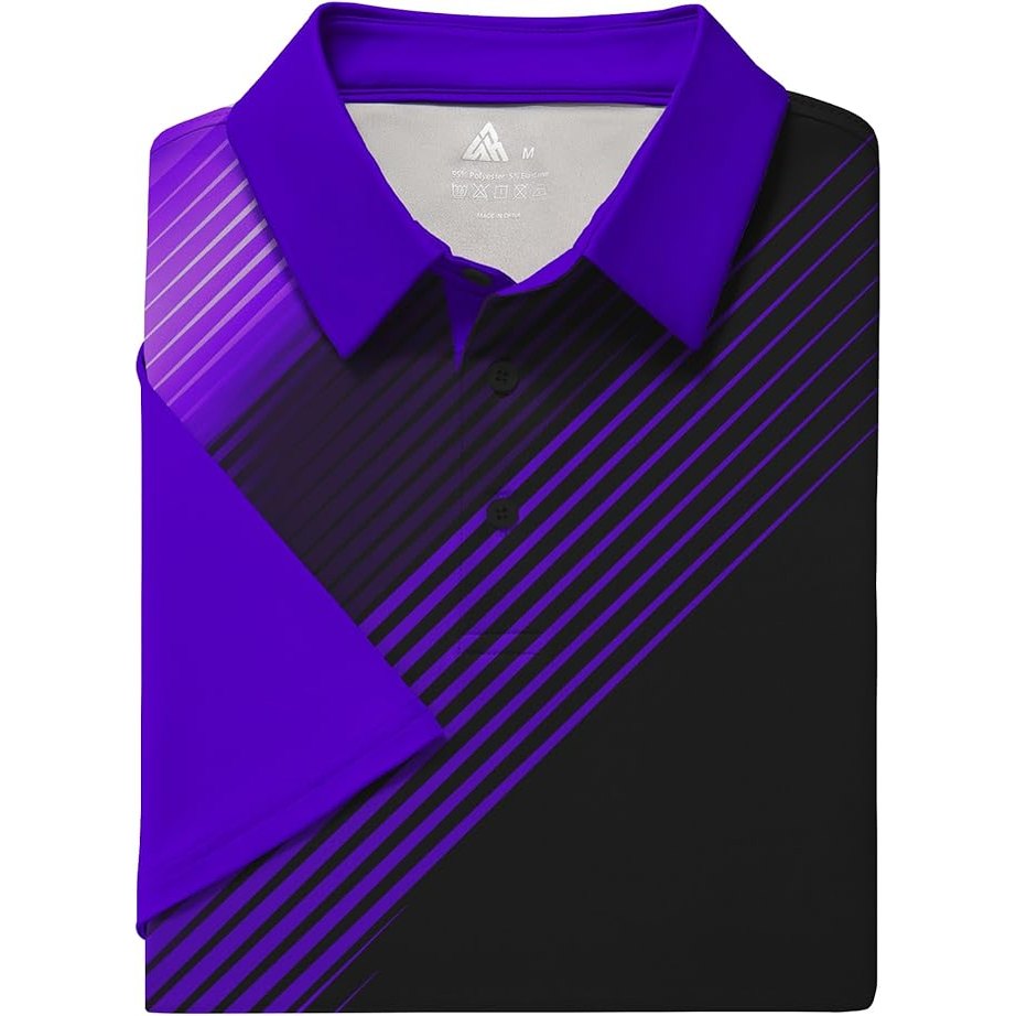 ZITY - Performance Polo, Line Pattern Purple