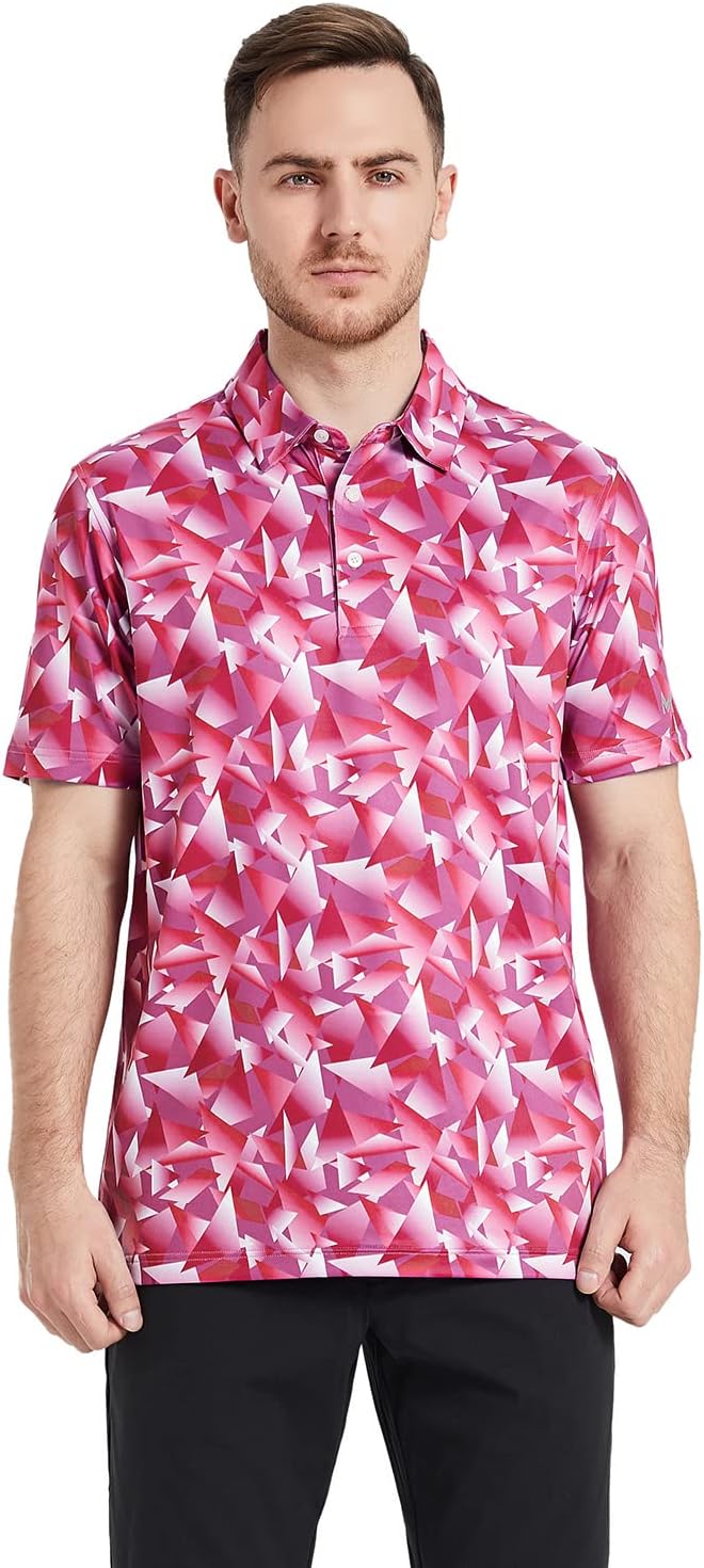 Rich Collection - Mauve Prism Golf Polo