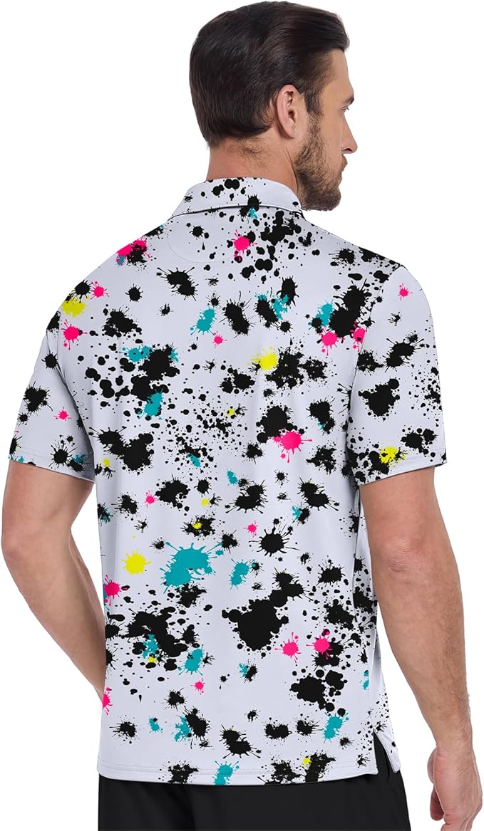 ZITY - Performance Polo, Splatter Paint