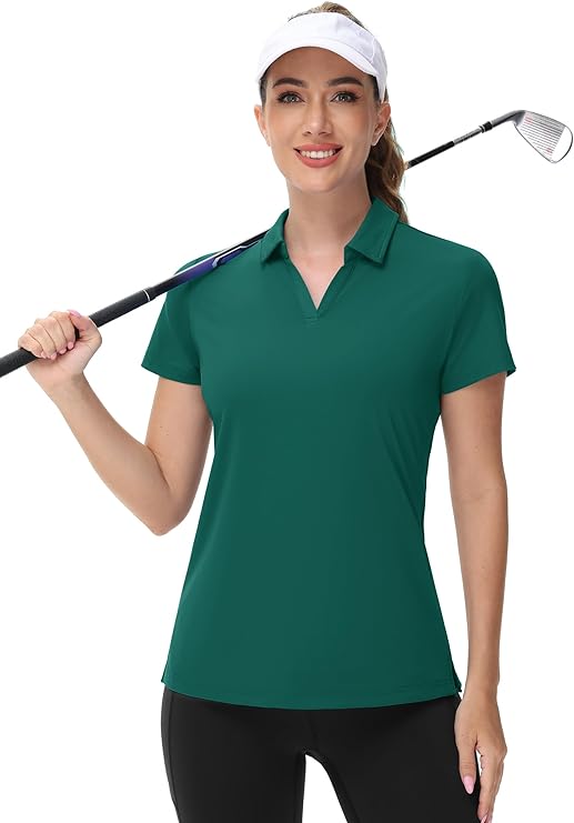 Women's V-Neck Polo - TACVASEN