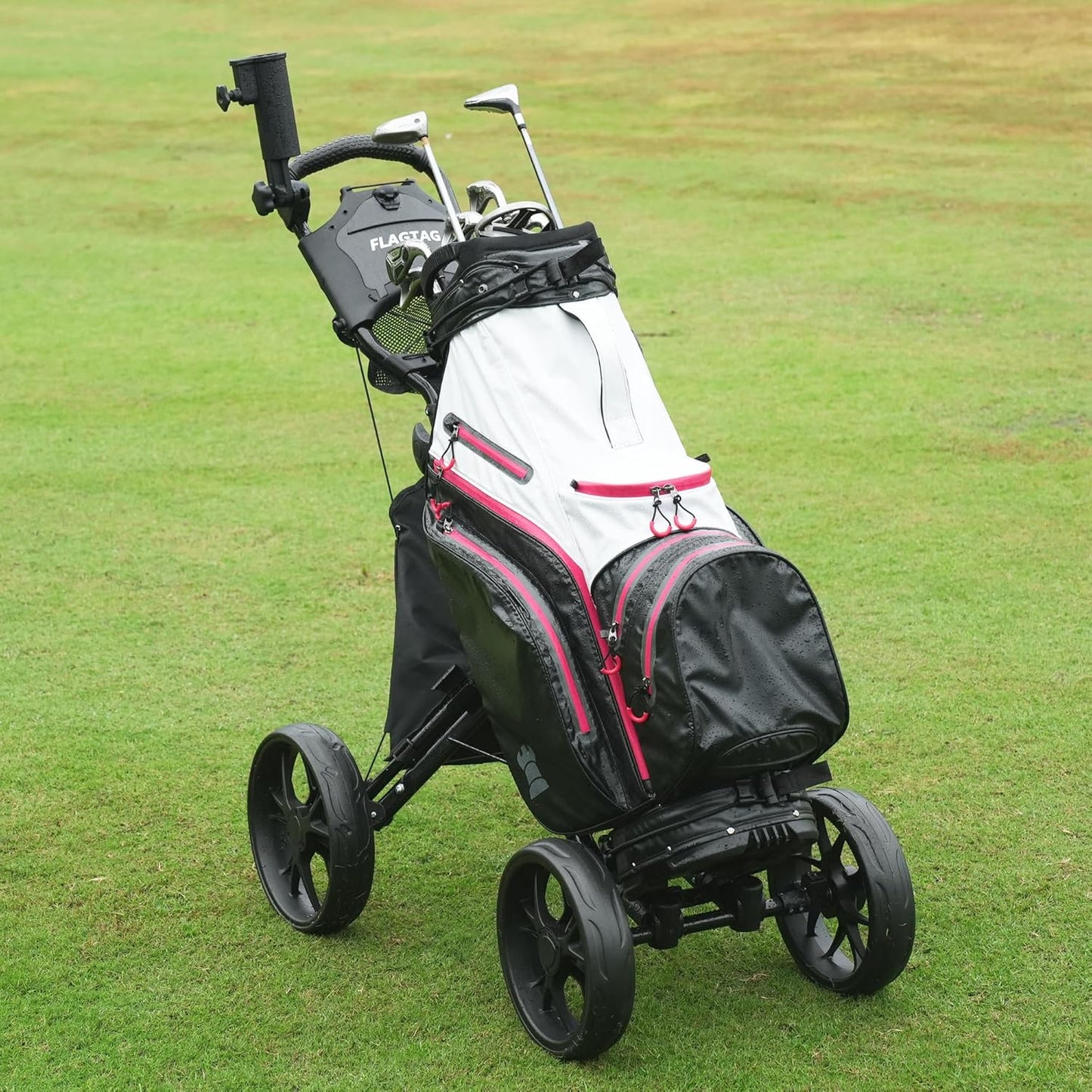 Golf Push Cart 4-Wheels - FLAGTAG