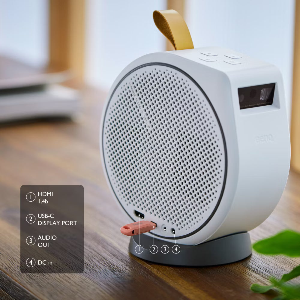 GV30 Portable Smart Projector with Extra Bass Bluetooth Speakers