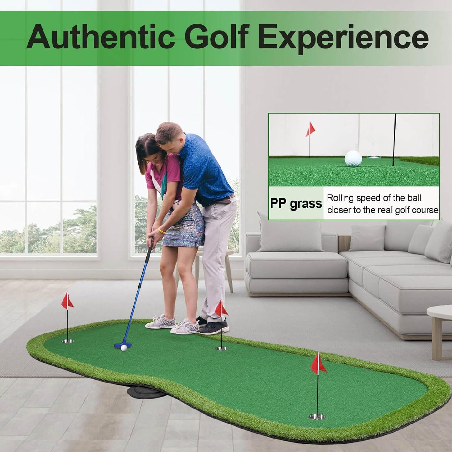 Large Practice Putting Green for Outdoor & Indoor