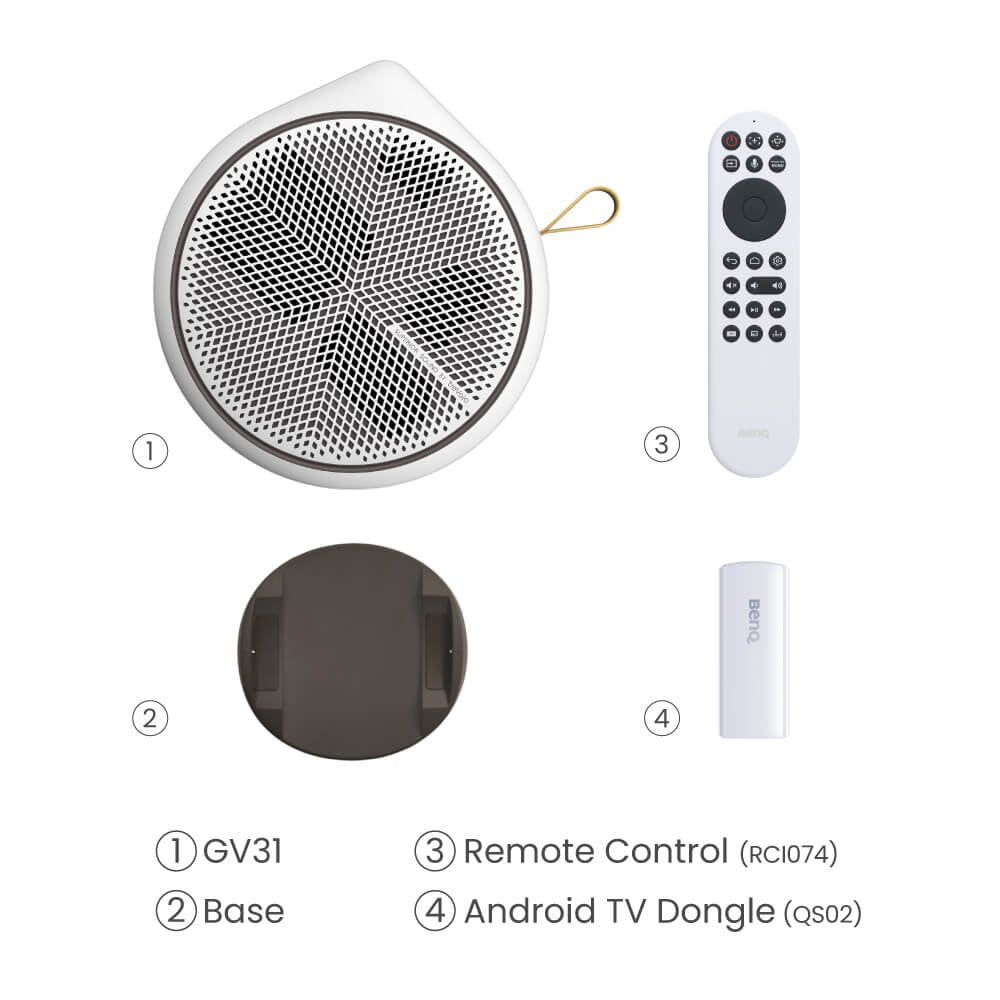 GV31 1080p Portable Smart Projector with Built-in Netflix and Wireless Speakers