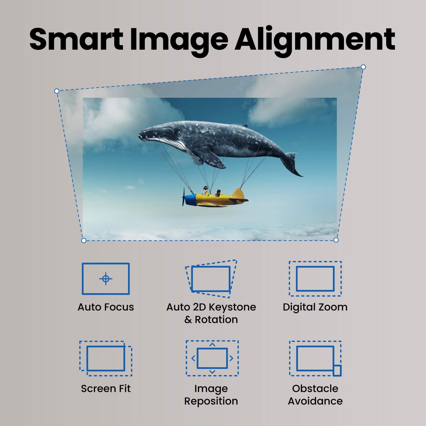 GP520 4K HDR 2600lm Home Entertainment Projector with Google TV