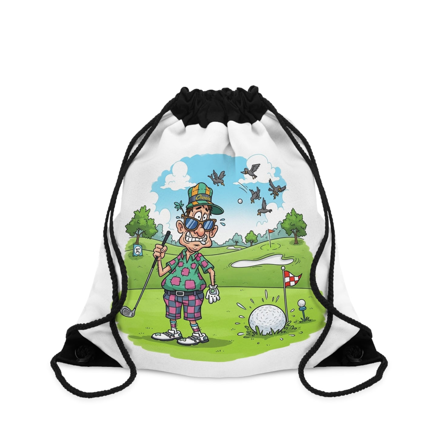Greater Golf House Drawstring Bag