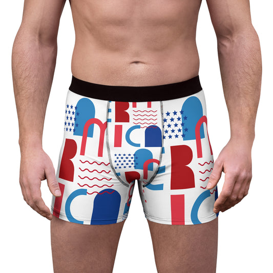 America Men's Boxer Briefs