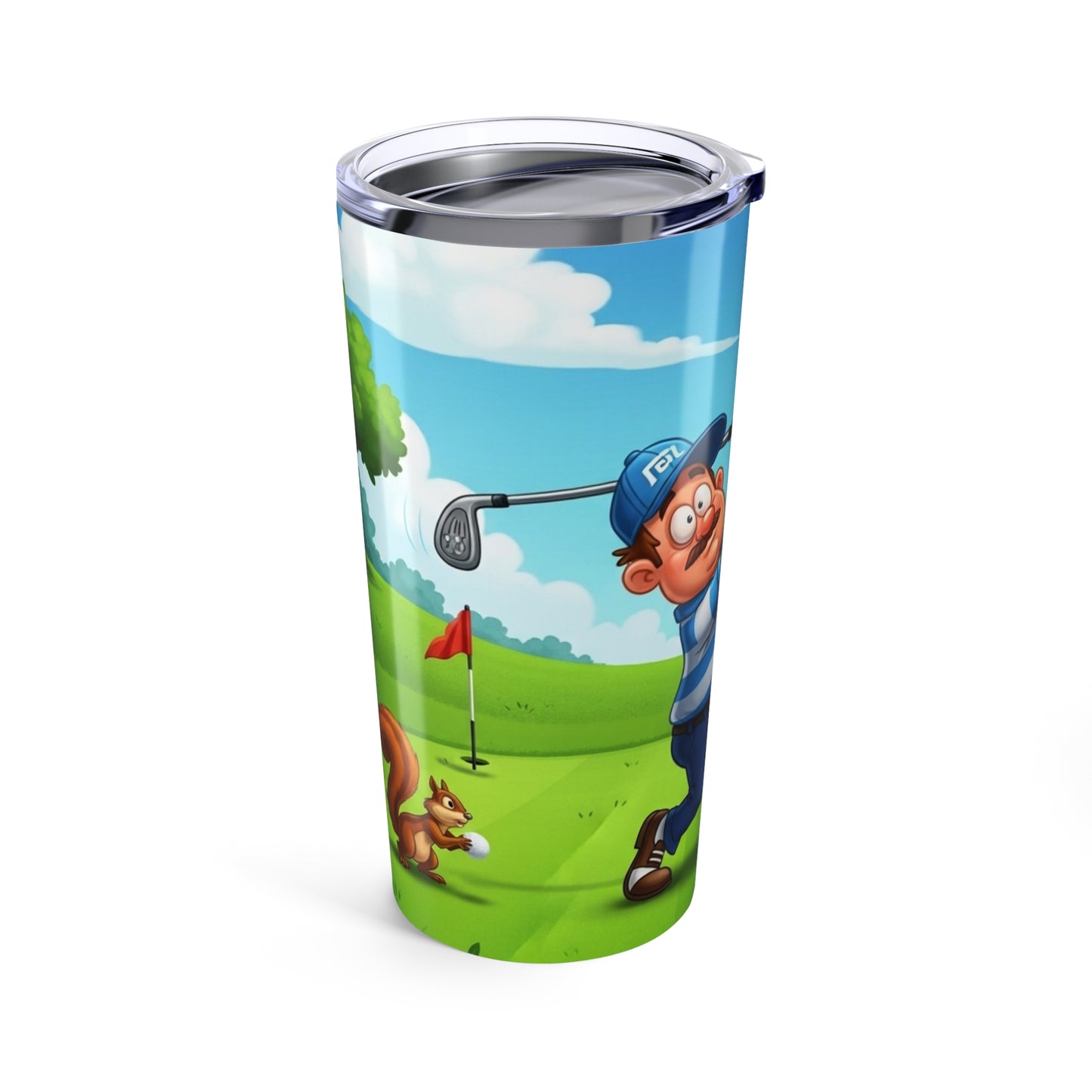 Cartoon 20 oz Tumbler - Swing & Miss