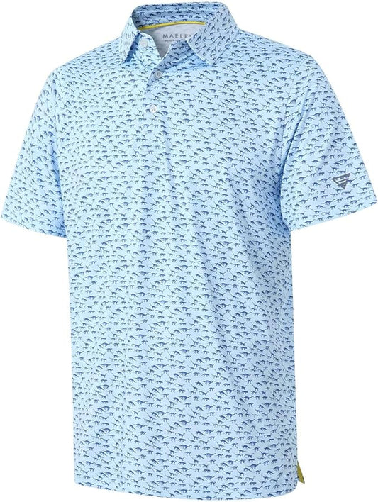 Rich Collection - Blue Dinosaur Golf Polo