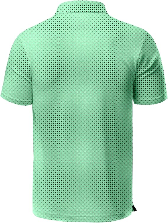 Men's Golf Polo - Short Sleeve, Performance Moisture Wicking - Green Dot