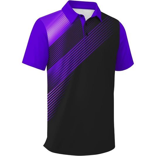 ZITY - Performance Polo, Line Pattern Purple
