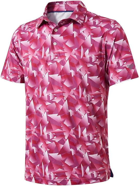Rich Collection - Mauve Prism Golf Polo