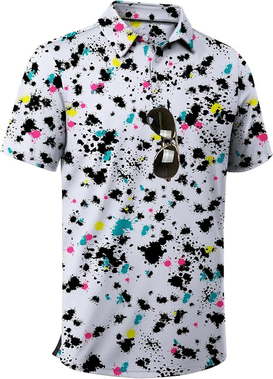 ZITY - Performance Polo, Splatter Paint