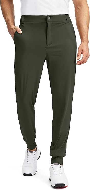 Men's Golf Joggers with 5 Pockets Slim Fit Stretch - Soothfeel