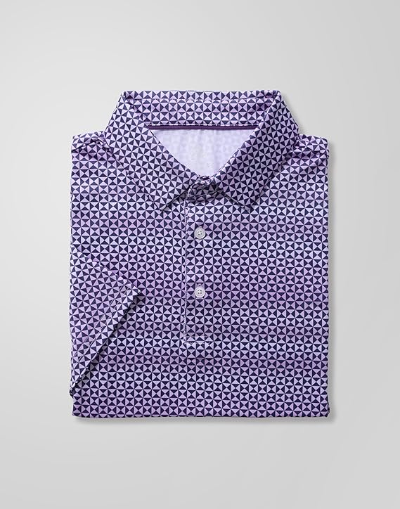 Men's Golf Polo - Short Sleeve, Performance Moisture Wicking - Triangle