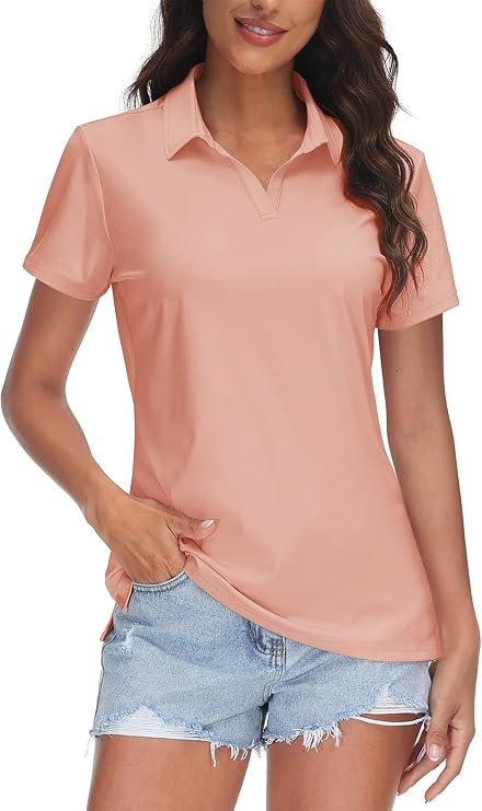 Women's V-Neck Polo - TACVASEN