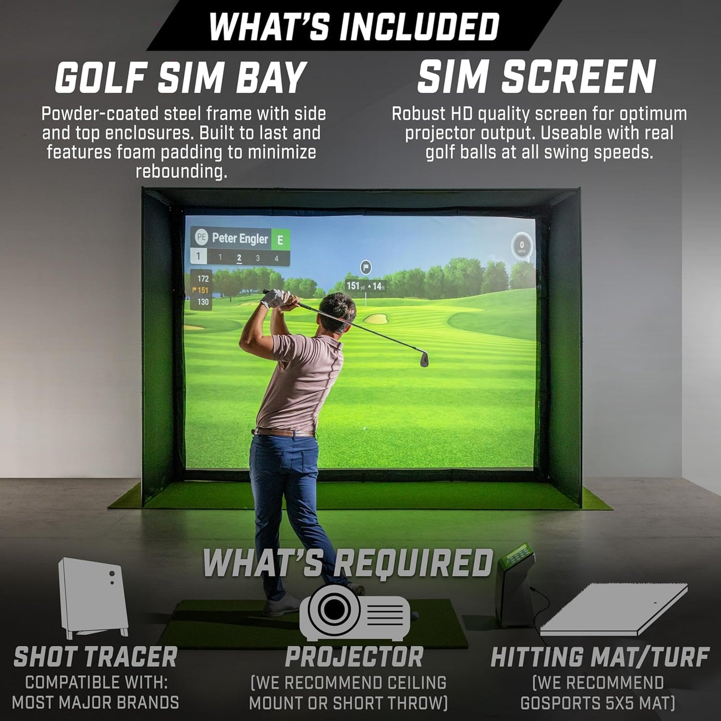 GoSports Golf Simulator Enclosure