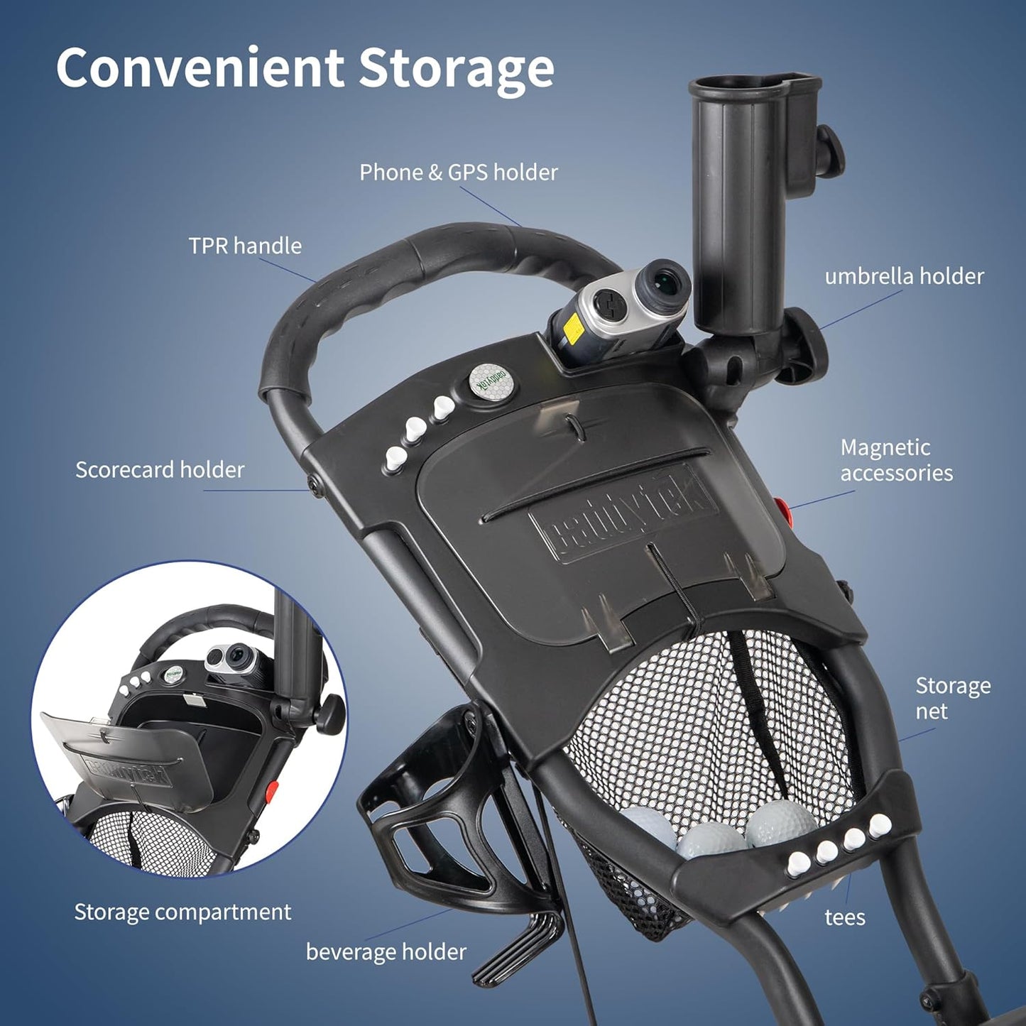 Explorer V8 Golf Push Cart - Caddytek