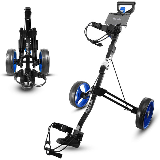 Aluminum Push-Pull Golf Cart - SereneLife Golf