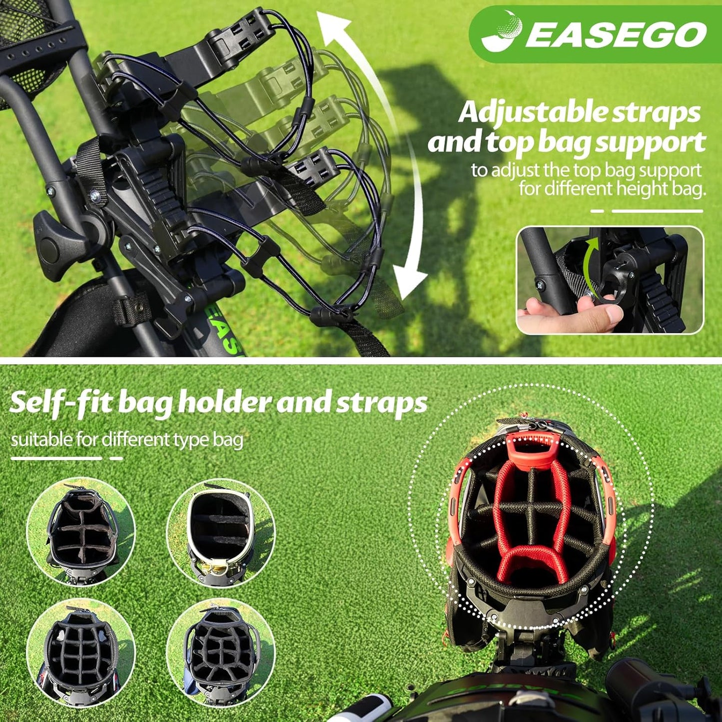 Golf Push Cart 3 Wheel - EASEGO