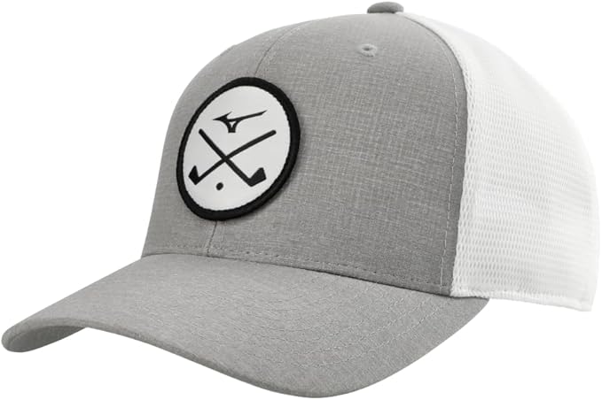 The Mizuno Unisex Crossed Clubs Meshback Golf Hat