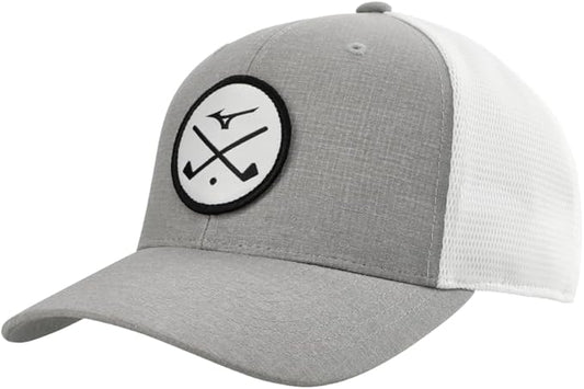 The Mizuno Unisex Crossed Clubs Meshback Golf Hat