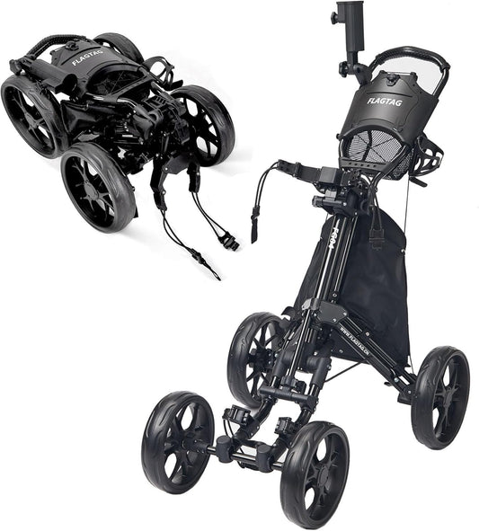 Golf Push Cart 4-Wheels - FLAGTAG