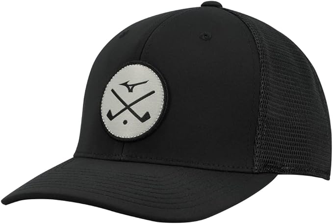 The Mizuno Unisex Crossed Clubs Meshback Golf Hat