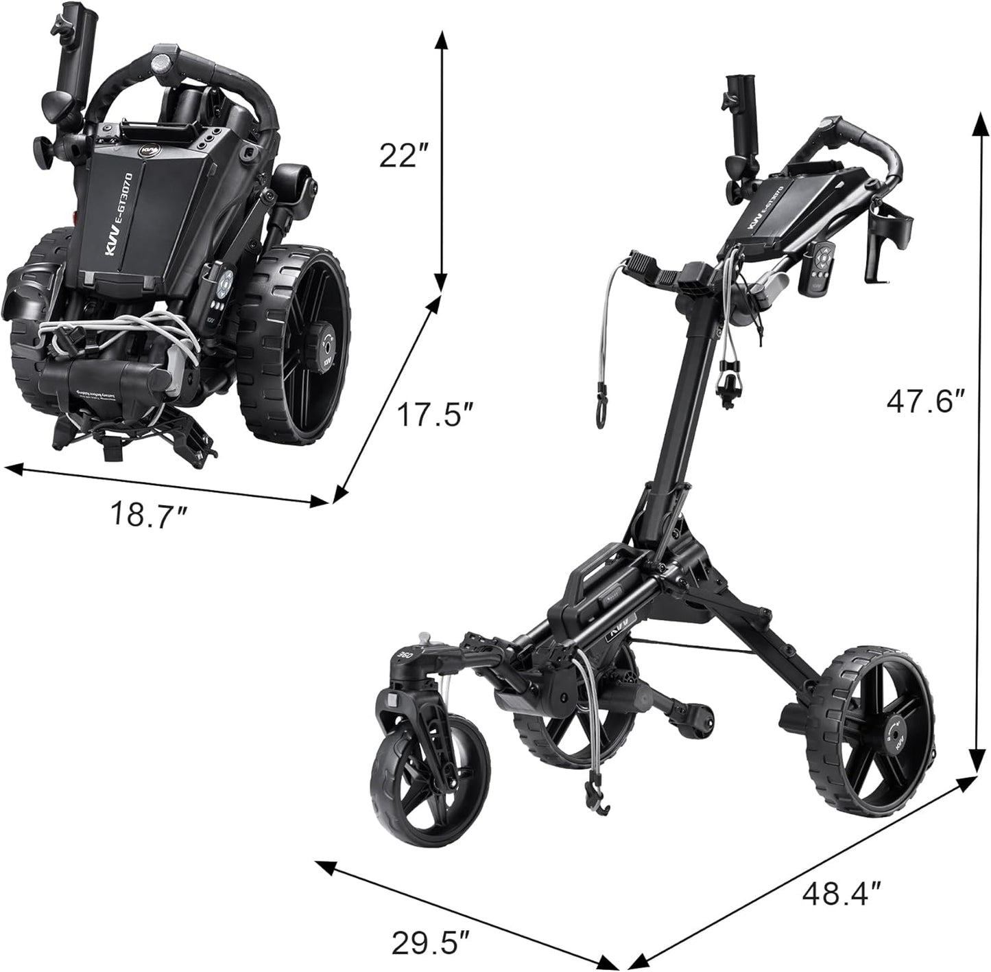 Electric Golf Push Cart with Remote Control - KVV