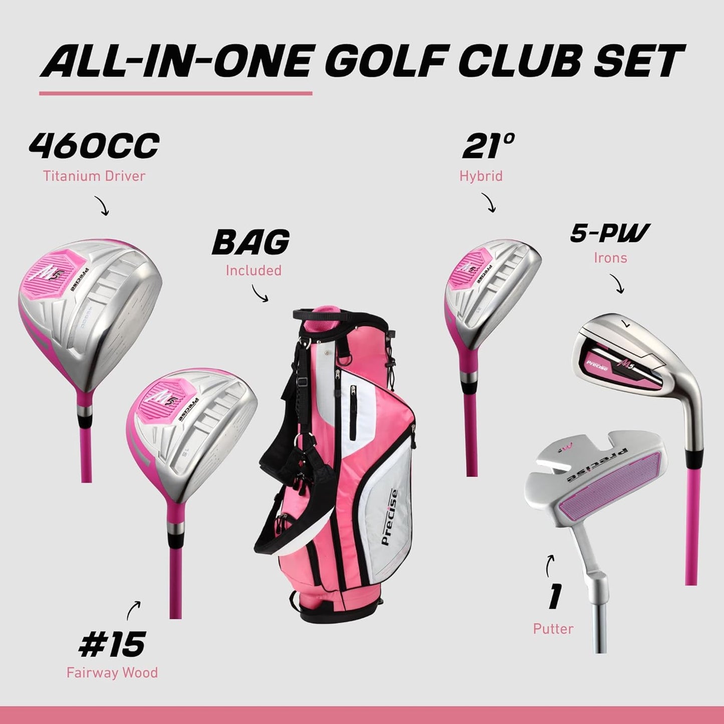 Precise M5 Women's Golf Clubs Complete Set
