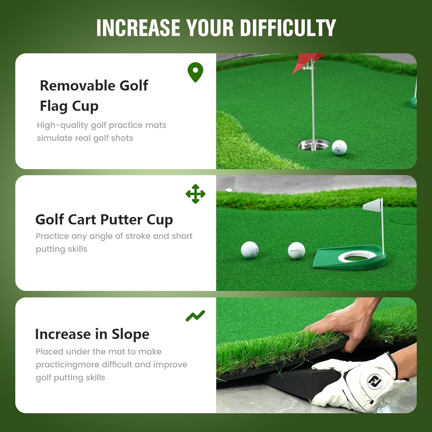 Thickened Realistic Golf Putting Green