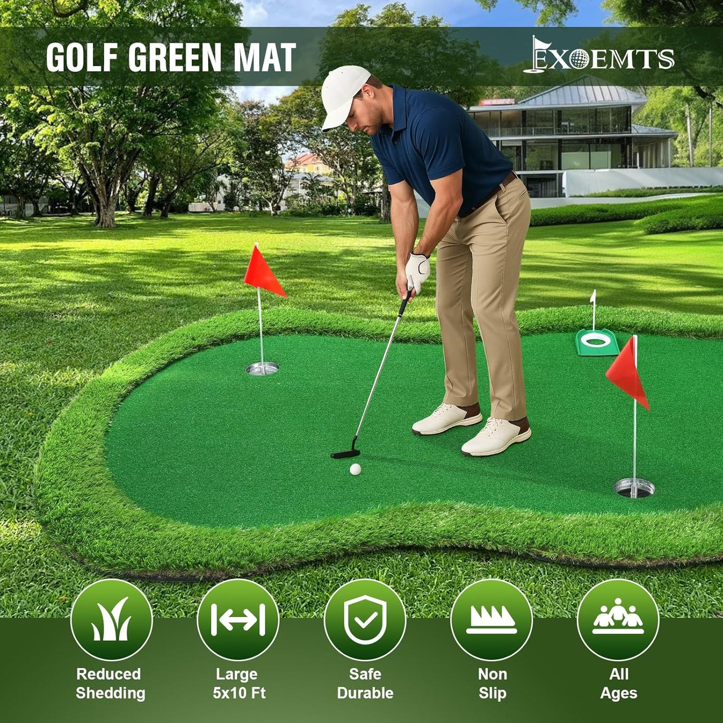 Thickened Realistic Golf Putting Green