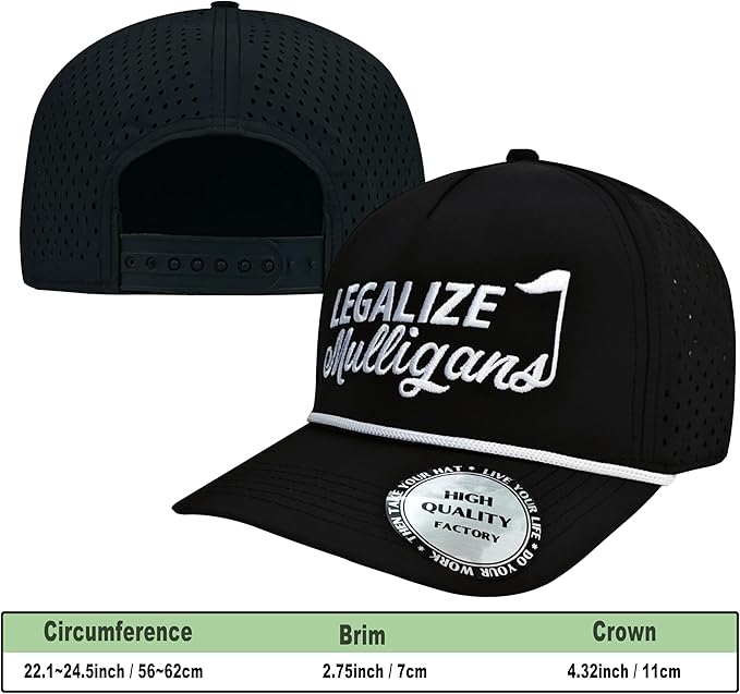 Golf Rope Hat for Men, Legalize Mulligans