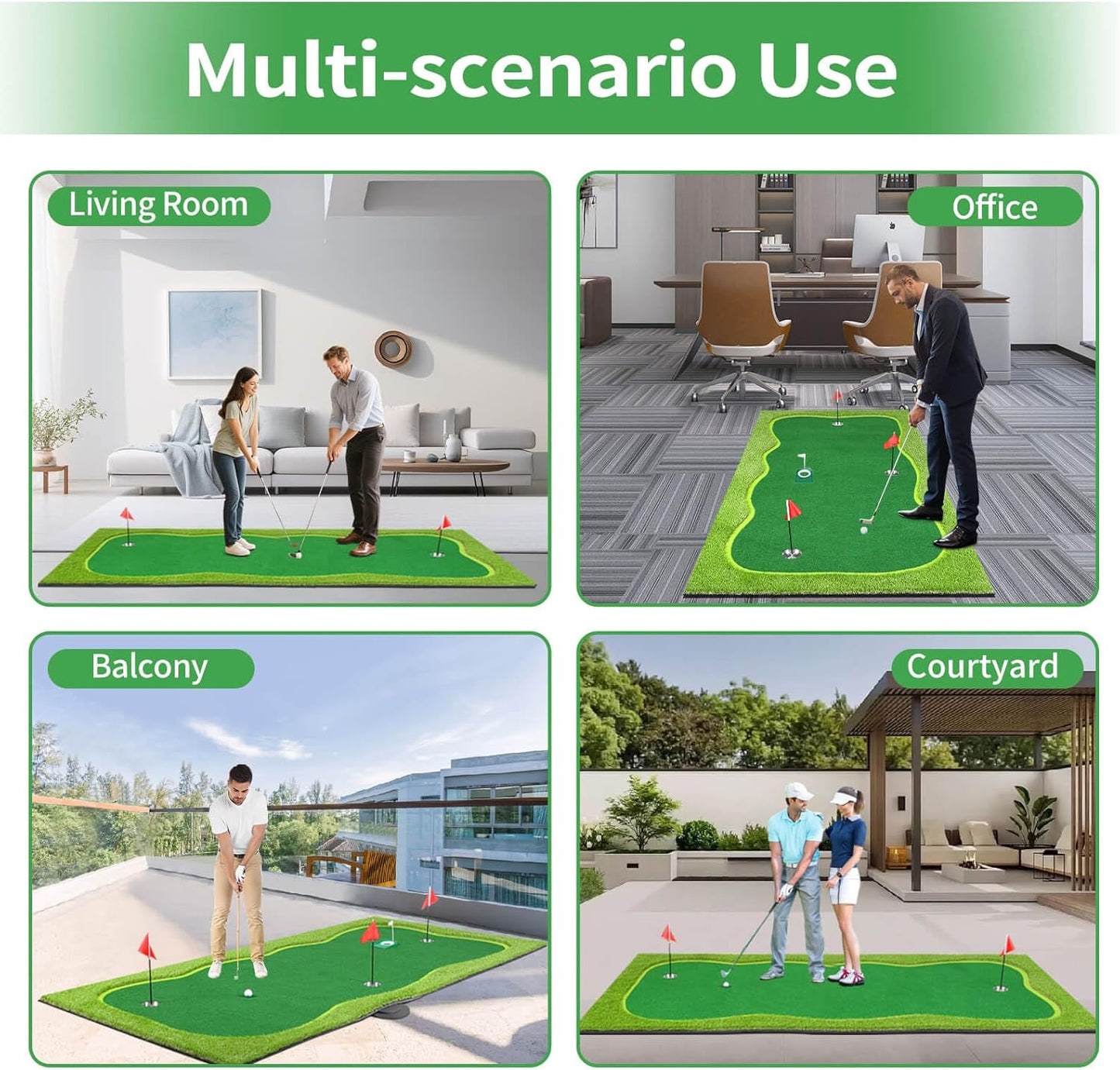 Large Practice Putting Green for Outdoor & Indoor