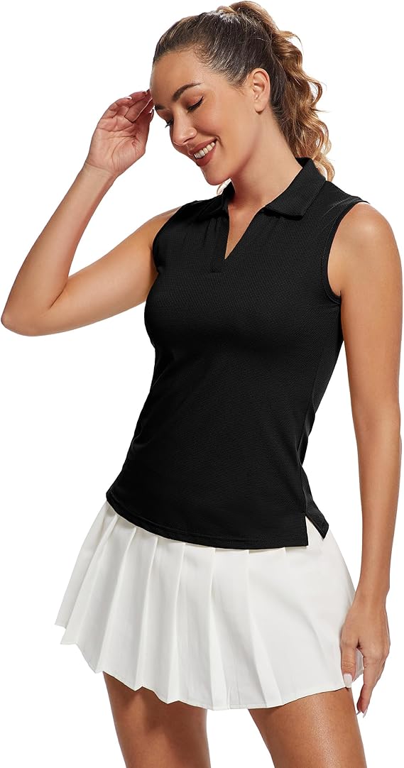 Women's Sleeveless Golf Shirts - MathCat
